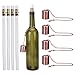 eLander Browill Wine Bottle Torch Kit 4 Pack, Includes 4 Red Antique Copper lamp Cover, Long Life Torch Wicks,and Brass Wick Mount - Just Add Bottle for an Outdoor Wine Bottle Light