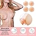 Nipple Covers Silicone Pasties Waterproof Excellent Permeability Prevent Embarrassing Outline Prevent Accidental Exposure Reusable Breast Petals(1 Round+1 Flower)