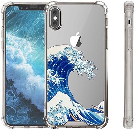 Untouchble Case for Apple iPhone X, iPhone X Case (2017) Slim Case [CRYSTAL FLEX] Hard Yet FlexibleUltra Thin Flexible Slim Case with Unique Designs - Blue Ocean Waves