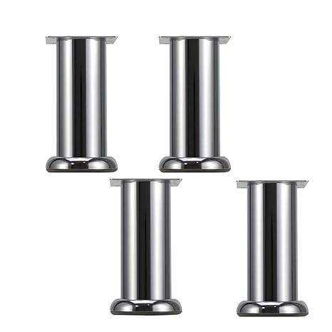 Furniture legs Möbelbeine poliert Chrom Sofa Füße verdicken erhöhen Küchenschrank Füße tragen strapazierfähige Gummimatte (4e