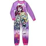Monster High Girls One Piece Fleece Sleeper Pajama