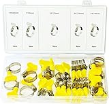 Swordfish 31870 Stainless Steel Key-Type Hose Clamp Clip Mini Key Hose Clamp Assortment, 26 Piece