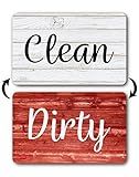 Dishwasher Magnet Clean Dirty Sign, Rustic