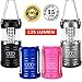 Gold Armour 4 Pack LED Lantern Camping with Magnetic Base for Hiking, Emergency, Hurricanes, Outages, Storms - Camping Gear Accessories Equipment with 12 Batteries