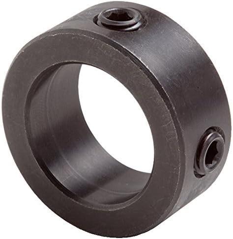 Climax Metal C-075-2H Set Screw Collar, With 2 Holes at 90 Degrees, Black Oxide Plating, 3/4" Bore Size, 1-1/4" OD, With 5/16-18 x 1/4 Set Screw