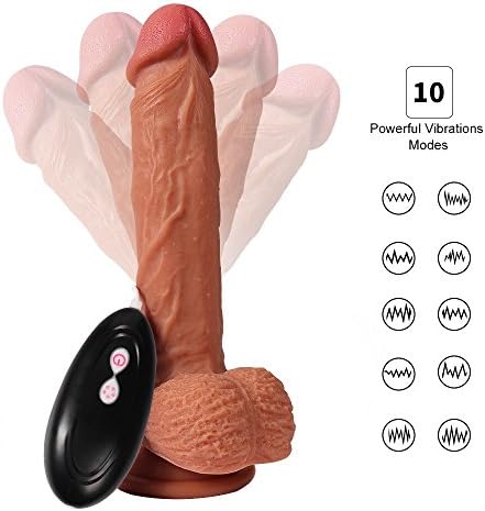 Viberate Adult Toys for Women Couples Wands - Dicks Vibrating Silicone Female Vibrant Toy with Hands-Free Suction Cup and 8 Powerful Vibrations Modes for Women Rechargeable Waterproof, 8.43in