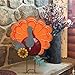 ATDAWN Metal Free Standing Turkey Decoration for Autumn Fall Thanksgiving Harvest Yard Decoration (14.5 Inch)