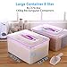 Rice Storage Container 8L(270.4 oz) Large Plastic Storage Containers with Lids Dry Food storage Containers Airtight Ideal for Rice, Snack, Pet Food and More - BPA FREE Rice Container 16.5-lb Set of 5