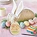 30 Pieces Easter Egg Unfinished Wood Ornaments Wood Slices DIY Crafts Unfinished Wooden Easter Ornaments with Hemp Rope for Kids Easter Party Supplies Home Hanging Decoration