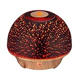 VicTsing Essential Oil Diffuser, 200ml 3D Effect Ultrasonic Aromatherapy Oil Humidifier with Starburst Fireworks Effect, 7-Color LED Lights, Waterless Auto-Off, Great for Home, Office, Bedroom