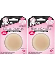 Hollywood Fashion Secrets Silicone CoverUps, for Light Skin Tones (2 Pairs)