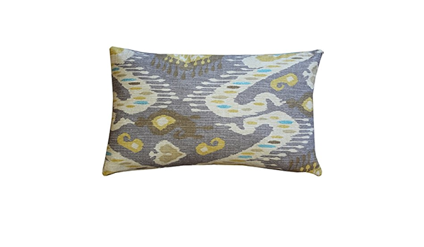 gray ikat pillow