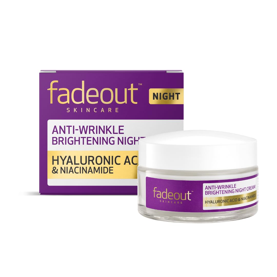 Fade Out Advanced+ Age Protection Even Skin Tone Night Cream - Natural Brightening Cream With Hyaluronic Acid, Rosehip Seed Oil and Sacha Inch Oil - 50ml