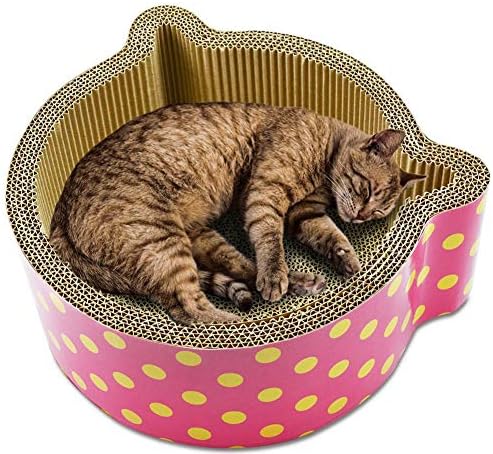 Globalqi Pet scratcher Corrugated paper safe cat scratch board small animal life partner fashion spacious activity center pet toy sleeping play habitat