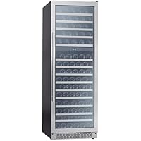Zephyr PRW24F02BG Presrv 24" Full-Size Dual Zone Wine Cooler with 304-grade Stainless Steel Capacity: 138 bottles 3…