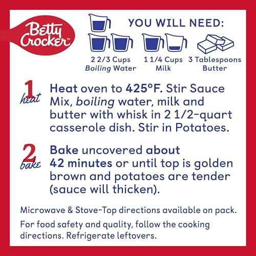 BETTY CROCKER AU GRATIN CASSEROLE POTATOES FAMILY SIZE, 7 OZ