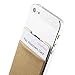 Sinjimoru Basic Cell Phone Wallet Stick-On - Adhesive iPhone & Android Pouch Card Holder - Leather, Beige