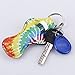 10 Pieces Neoprene Chapstick Holder Keychain Lipstick Holder Keychains Chapstick Key Chain Holder, 10 Different Vibrant Prints Lip Blam Keychain