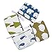 iSuperb Pack of 4 Canvas Coin Purse Change Cash Bag Forest and Animals Pattern Small Purse Wallets with Zipper 4.3x3.5 inch (Forest and Animals)