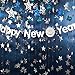 Silver Star Garland Banner Decorations - 156 Feet Bright Silver Paper Garland Hanging Decorations, Glitter Silver Star Bunting Banner for Wedding, Birthday, Holiday, Christmas Party
