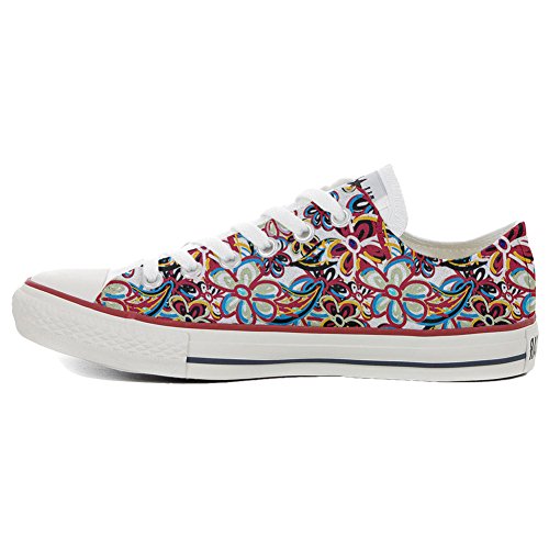 Converse All Star CUSTOMIZED , Sneaker Unisex, printed Italian style Slim Floreal Abstract