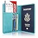 ACdream Passport Holder and Vaccine Card Holder Combo, Cover Wallet, Leather Travel Documents Organizer Protector, RFID Blocking, for Women/Men