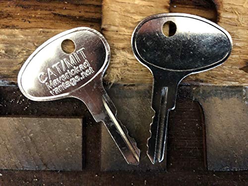 3 Keys CAT/MIT Forklift Key Caterpillar Mitsubishi #123243 - Thumbnail 2