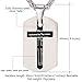 U7 Stainless Steel Dog Tags for Men Chain Bible Lord's Prayer Cross Necklace
