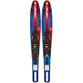 O&rsquo;Brien Vortex Combo Waterskis, Wide Body Water Skis with Bindings, 65.5 Inch, Easy Start Combo Skis for Beginners &amp; Adults, Stable Ride with Dual Tunnel Design