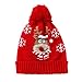 Kids Winter Warm Knit Beanie Hat and Scarf Set 2 Pcs,Crytech Pom Pom Deer Crochet Knitted Slouchy Snow Skull Ski Cap for 1-6 Years Baby Toddler Infant Boy Girl Christmas Accessory Gift (Elk)thumb 1