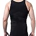 Mens Muscle Compression Tank Top, Black Compression Shirt, Medium