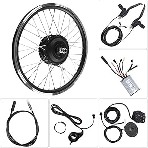 Liukouu Electric Bike Conversion Kit, 36V/48V 350W Motor KT900S LED Display 20” Wheel E-bike Conversion Kits