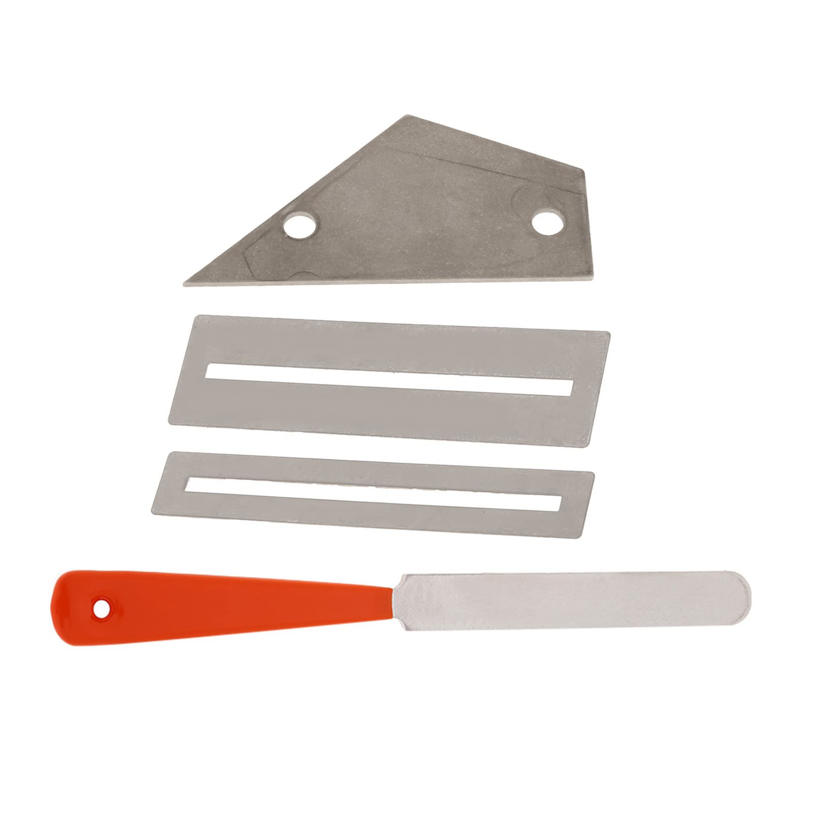 Guitar fret file + fret leveling ruler + fret polishing pad (silver), playing accessories