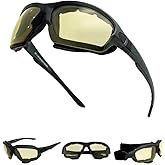 SOL PRO Powersports Glasses Safety Motorcycle Goggle, Anti-fog, Z87 Wrap around, Hunting, Riding, Mowing, Fit Men and Women