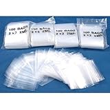 500 Zipper Poly Bag Resealable Plastic Shipping Bags 2"x 2"