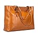 S-ZONE Women Vintage Genuine Leather Tote Shoulder Bag Handbag Upgraded Version Medium