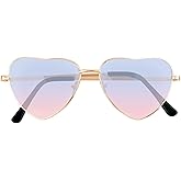 NACHLYNN Heart Sunglasses Metal Frame Cute Lovely Glasses UV385 Protection Lens for Women Men