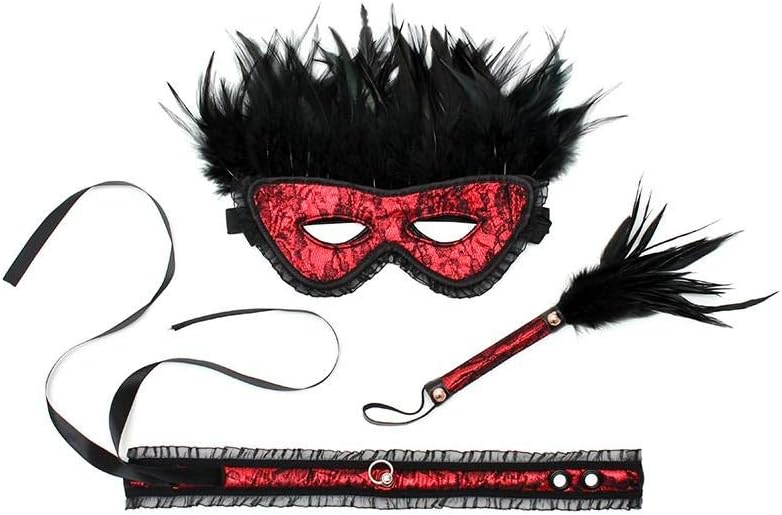 Rimba Satin Look Domina Set, 8119, 200 g, Red - Black - Image 5