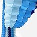 RUBFAC 6pcs Four-Leaf Clover Garland Party Blue and White Streamers Tissue Paper Hanging Flower Garland for Frozen Party Baby Shower Decoration