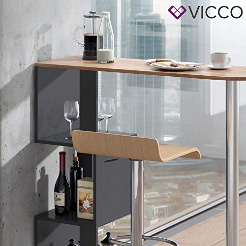 VICCO Bartisch Vincent Anthrazit-Goldkraft Bartresen Stehtisch Tresentisch Bistrotisch Bar – Bild 6