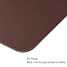 LOHOME deskMat_Brown Desk Pads Artificial Leather Laptop Mat with Fixation Lip, Perfect Desk Mate for Office and Home, Rectangular, Large, Red Brown