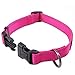Max and Neo NEO Nylon Buckle Reflective Dog Collar - We Donate a Collar to a Dog Rescue for Every Collar Sold (Medium, Pink)