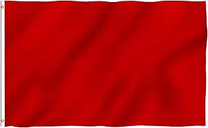 Red polyester flag