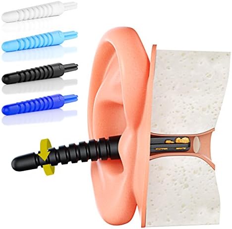 Ear Wax Cleaner &amp; Removal Tool [4-Pack] | No More Cotton Swabs | Never Touches Your Eardrum | 100% Safe Silicone | Reusable, Soft &amp; Hypoallergenic | Portable