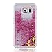 Samsung Galaxy S7 Edge case,Crosstree Liquid, Appmax Cool Quicksand Moving Stars Bling Glitter Floating Dynamic Flowing Case Liquid Cover for galaxy s7 edge. (Star Rose)