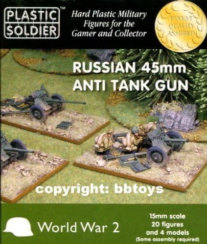 Plastic Soldier15mm Russian 45mm Anti Tank Gun # WW2G15001