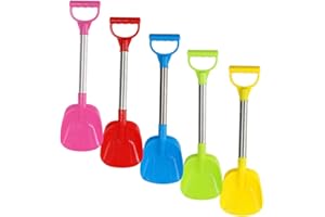 5 Pcs 19.7 Inch Snow Shovel Toys with Plastic Scoop Small Digging Sand Shovels Winter Square for Beach Driveway Car Garden (5