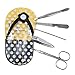 Spove Polka Dot Flip Flop Design Manicure Sets for teen Spa Party Favor Nail Set Bulk 4 Kits with Gift Bag