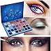 Shimmer Eyeshadow Palette 35 Colors Professional Shimmer&Matte Eyeshadow Palette Highly Pigmented Colorful Natural Nude Naked Smokey Cosmetic Set Pumkin Wine Purple Blendable Starry Eye Shaow (Blue)