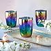 Glitterville - Rainbow Glass Tumblers, Set of 4